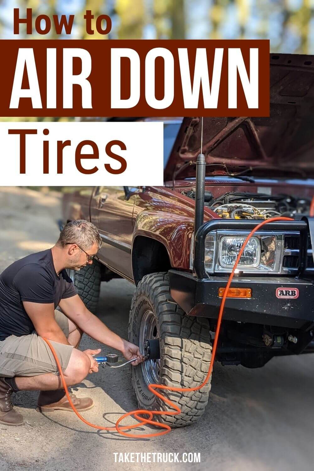 Everything about how to air down tires. Airing down off road tires or overland tires will improve your experience! Plus tool recommendations for airing down tires like off road air compressors. 