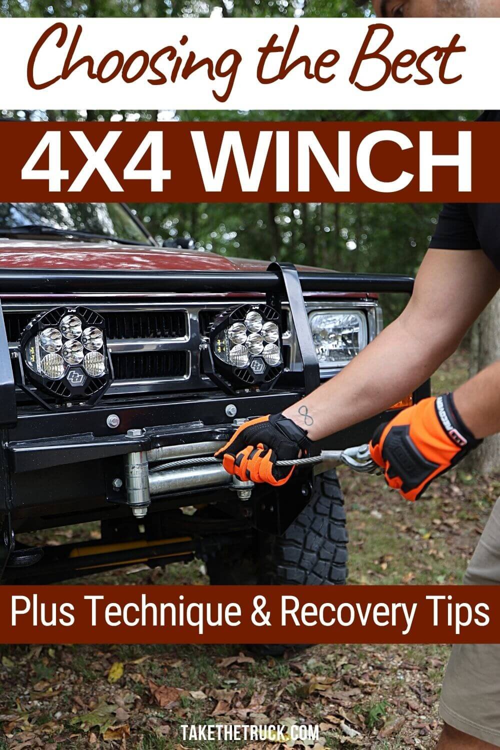 Are you practicing how to use a winch? This post can help you choose the best 4x4 winch for your needs, and gives great winching techniques and off road winching recovery tips.