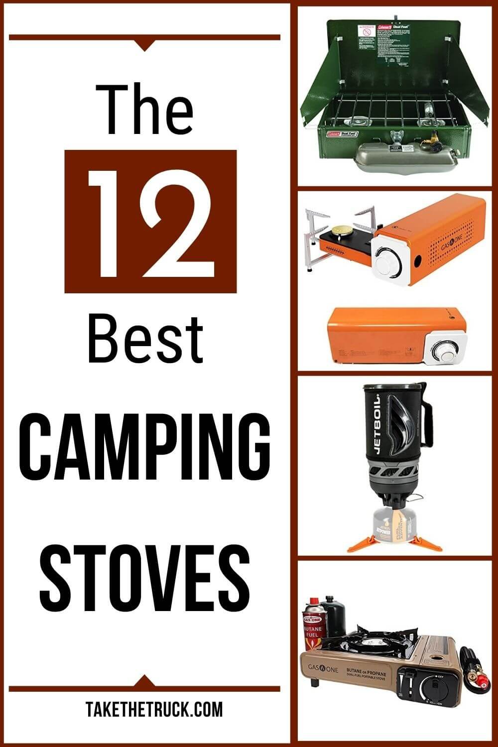 The 12 best camping stoves organized by fuel type: gas camp stoves, alcohol camp stoves, wood burning camp stoves, propane camping stoves, butane camping stoves, canister stoves for camping.