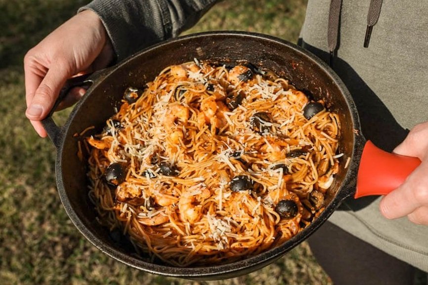 Pasta and Veggies One Pot Camping Dinner