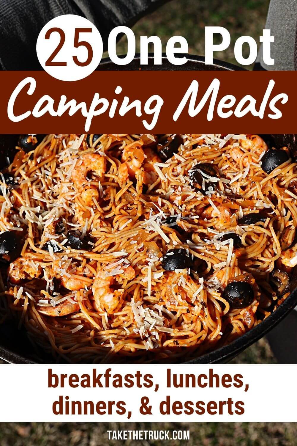 Easy one pot camping meals for families. Extra one pot camping meal dinner ideas. Camping one pot meals free printable showing all the one pot camping recipes.