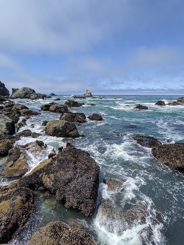 Visiting Mussel Rock at sue-meg state park during a northern California road trip
