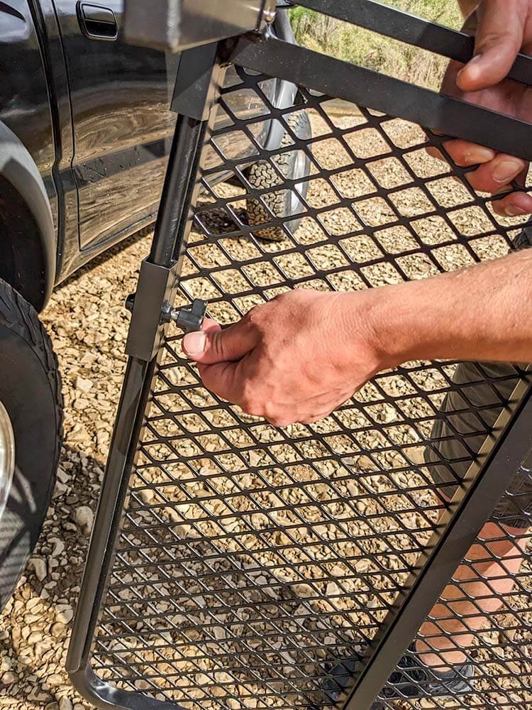 unlocking tire clamp for tire table setup on truck tire