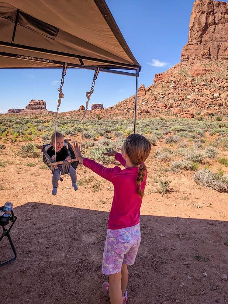 using baby swing for camping