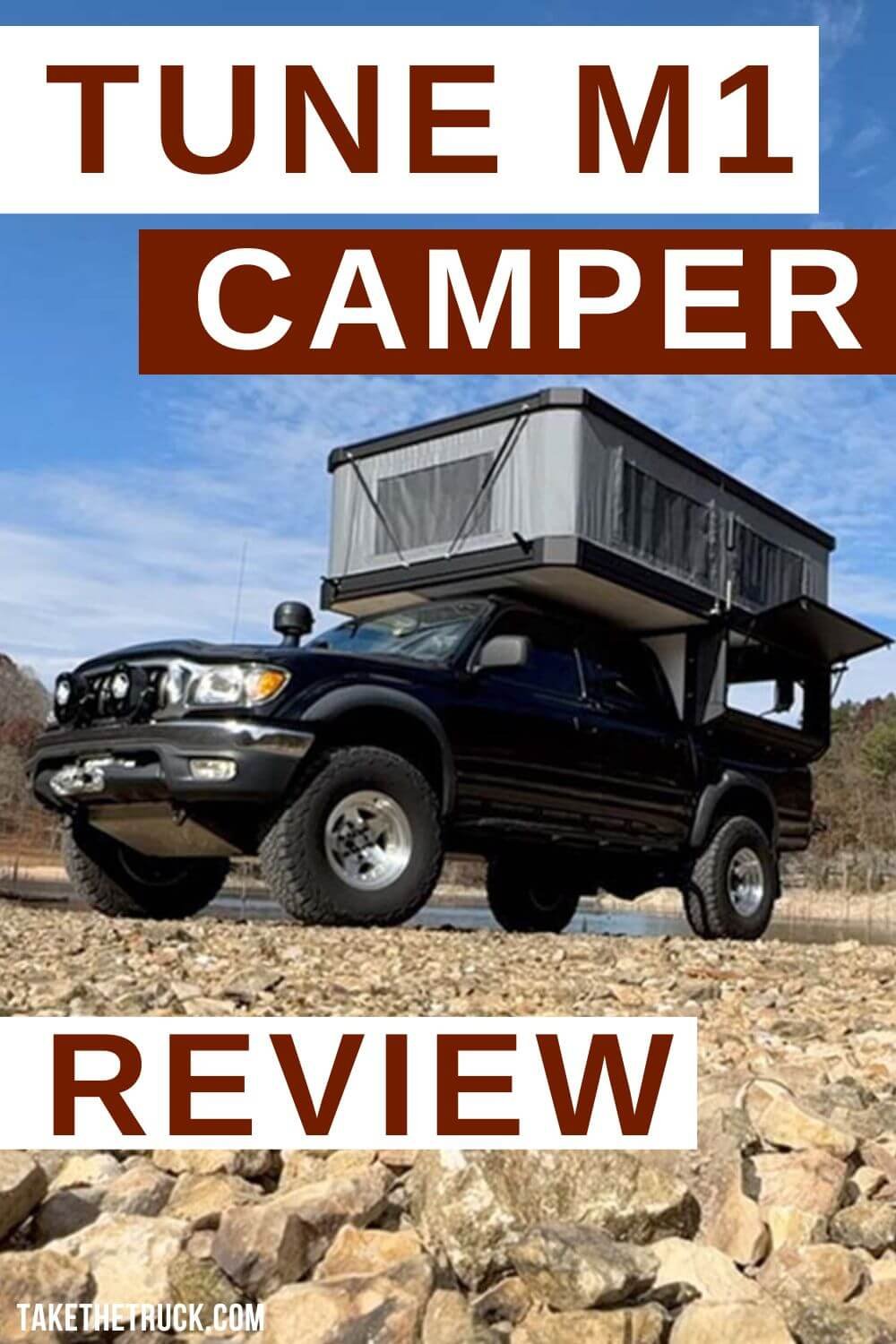 tune m1 | small truck camper | truck camper family | pop up truck bed camper | lightweight truck camper