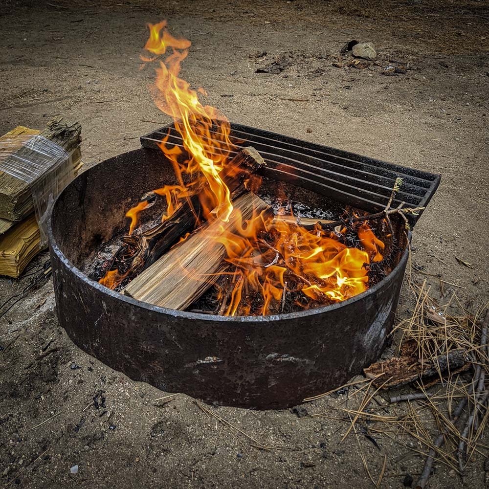 example of a developed metal campfire ring