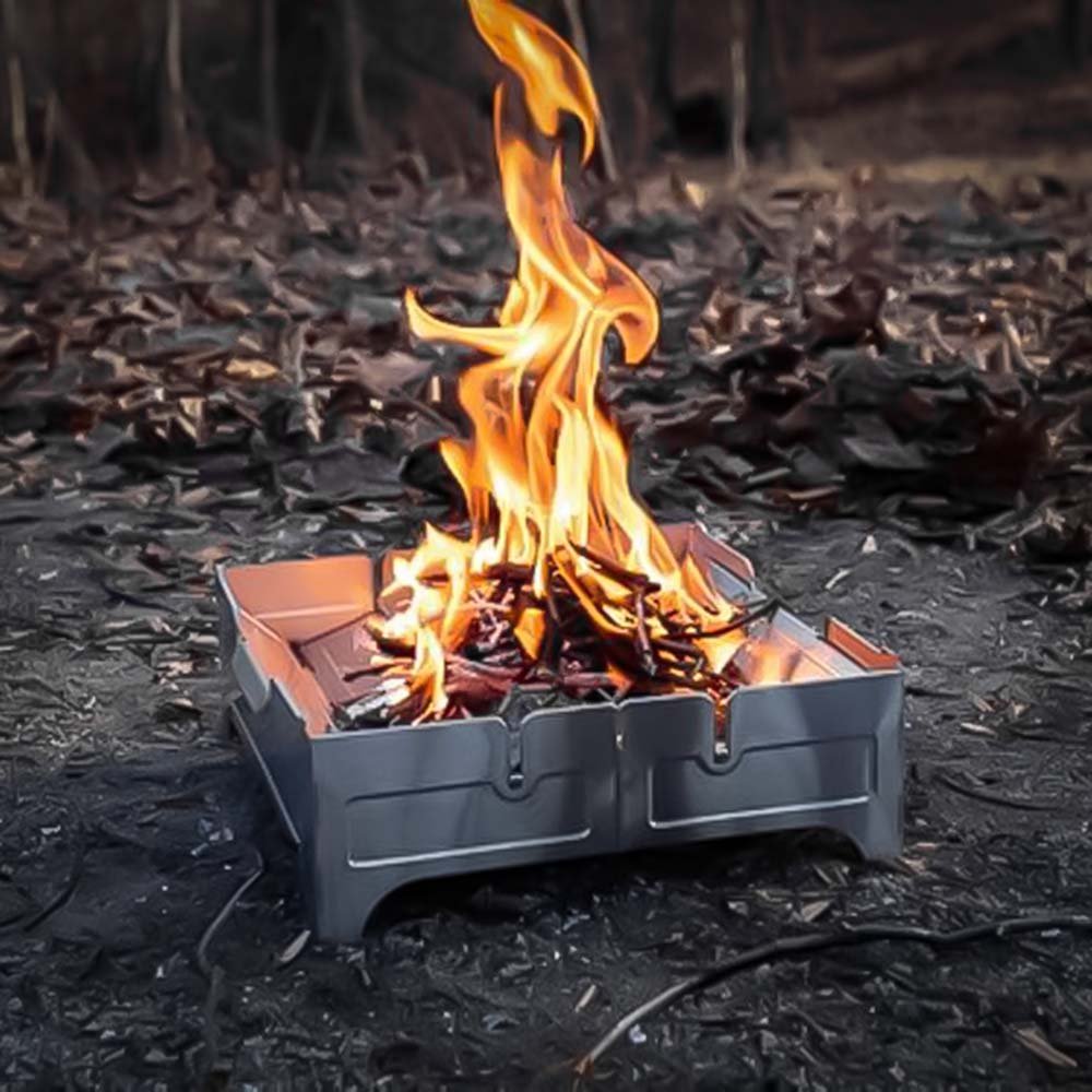 example of a diy portable campfire ring and fire pit