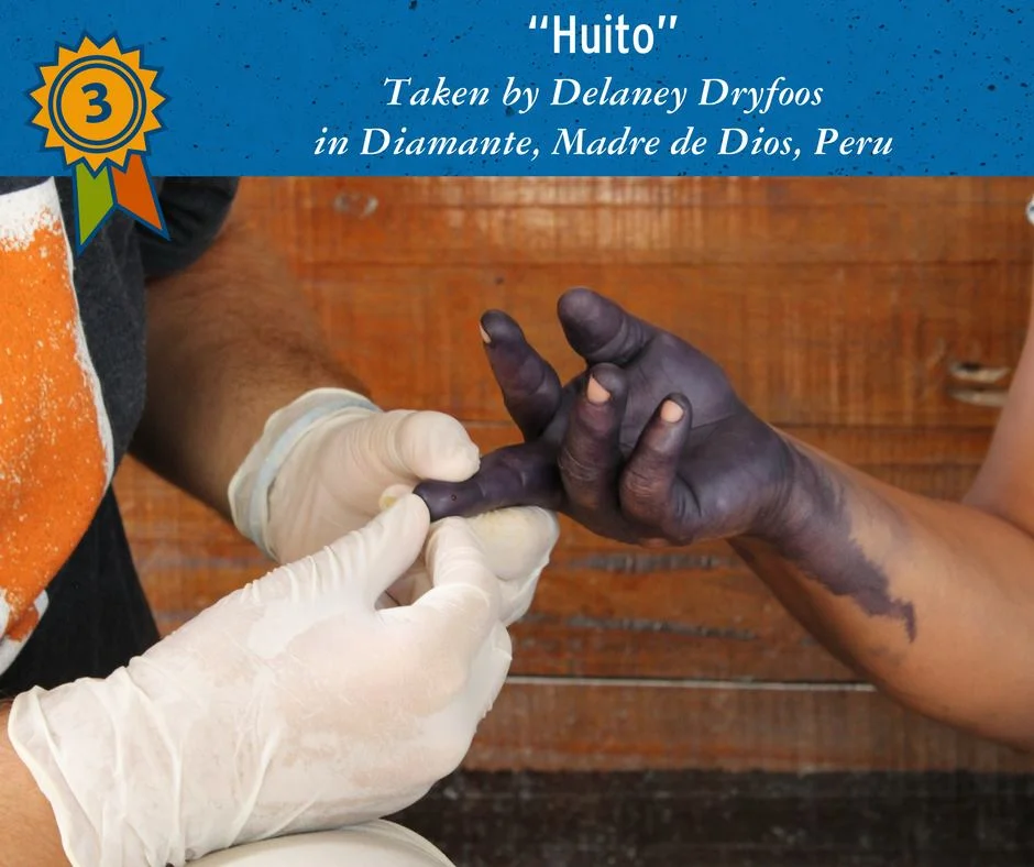 Her photo “Huito” came in third place in the Duke Global Health Institute Photo Contest in 2017. It hangs in Trent Hall on Duke’s campus and is featured on the back cover of this year’s DGHI Impact Report. Huito, juice from the Genipa americana