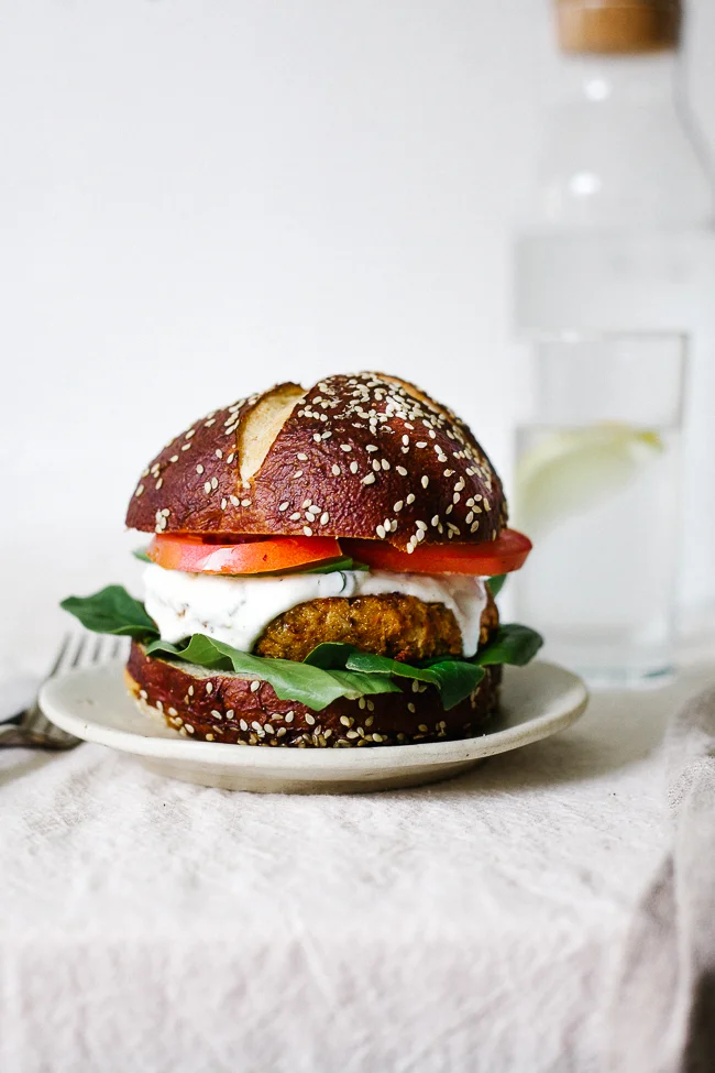 CAJUN CHICKPEA + CAULIFLOWER BURGER