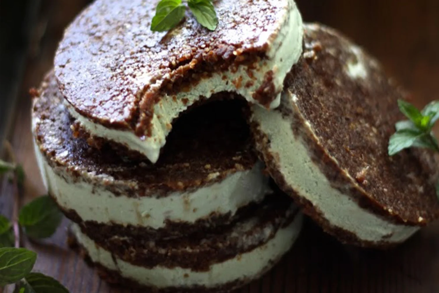 MINT ICE CREAM SANDWICHES