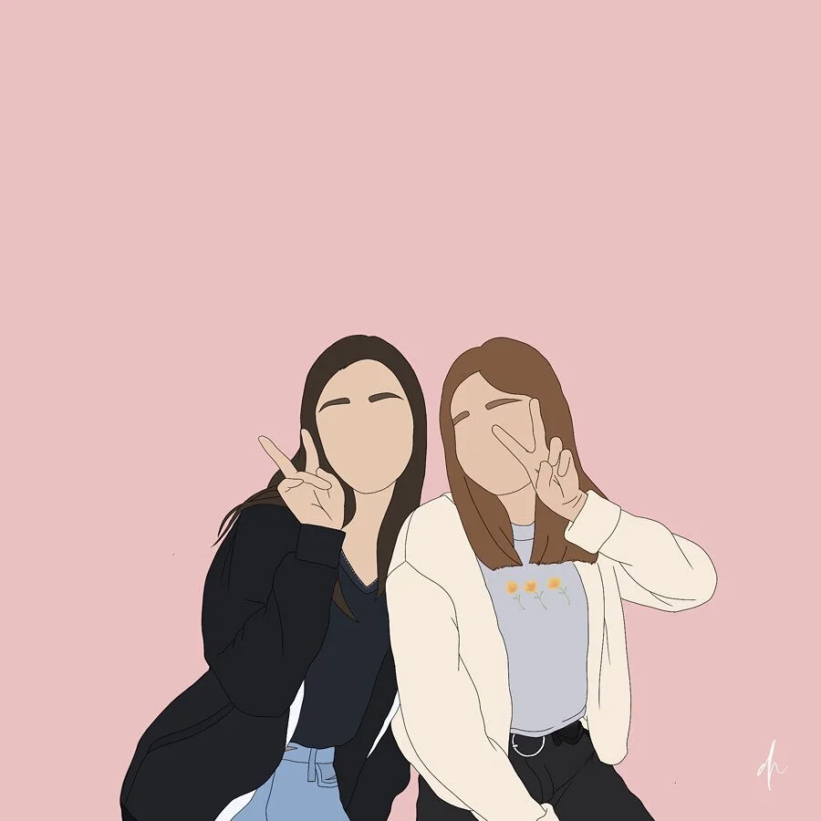 here&rsquo;s my fobby lookin sister and her friend 😆