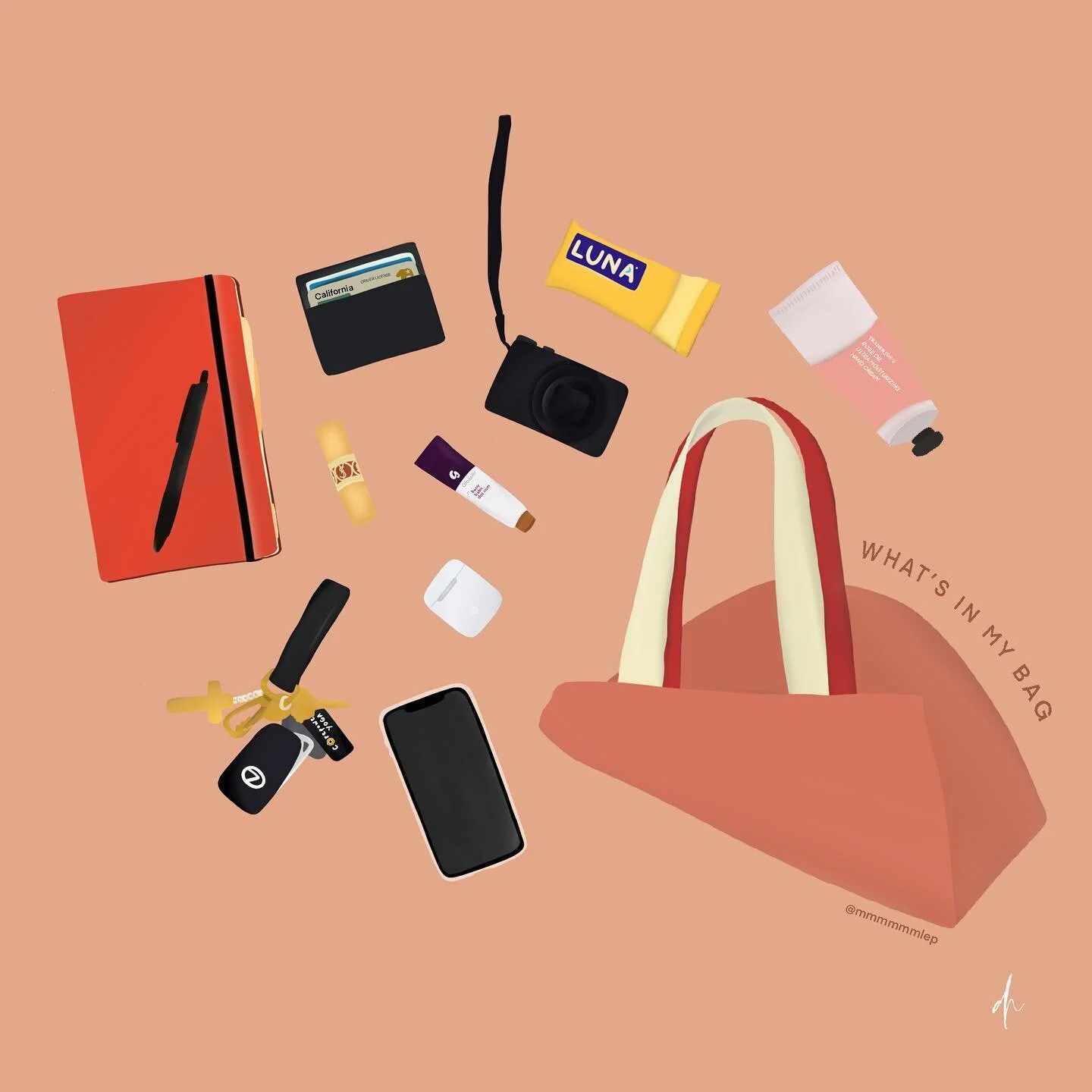 a fun lil piece requested by my good old friend at mmmmmmlep!!! Check out her page for some nice handmade tote bags ✨