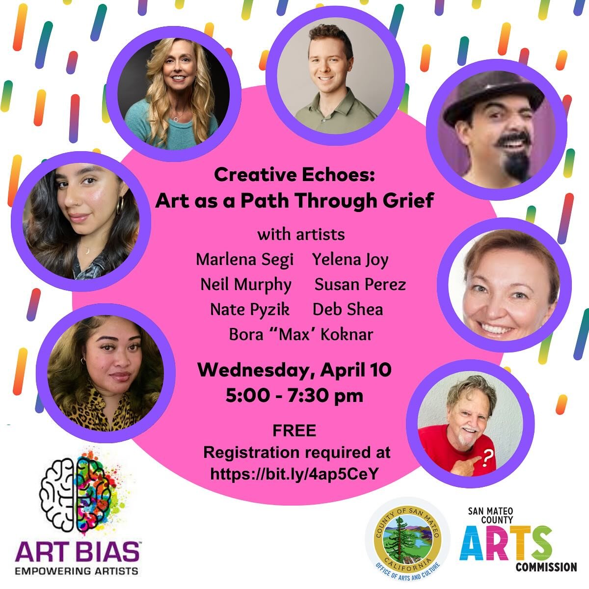 In this free, hands-on workshop, join multidisciplinary artists to learn how they worked through personal grief with the help of the creative process. Artists will guide participants in small groups using movement, visual art, sound, music, and theat