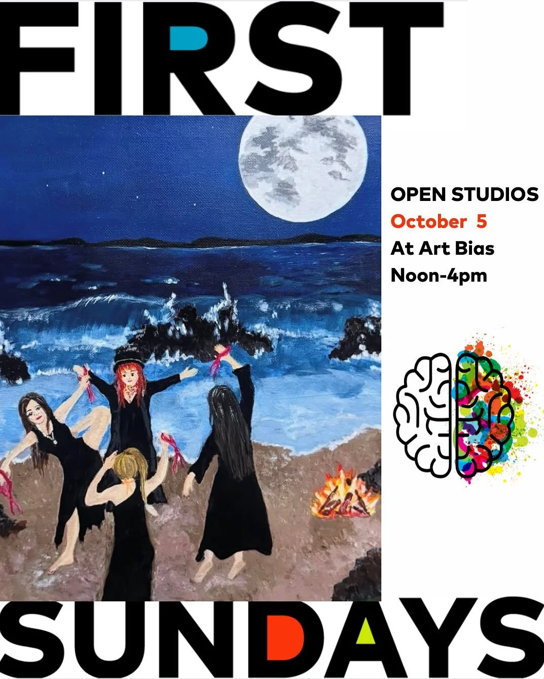 Join us next Sunday, October 5 for First Sunday Open Studios from 12:00 - 4:00!
 
With at least a dozen artists opening their studios and activities for families, it promises to be an afternoon filled with creativity, inspiration and engaging convers