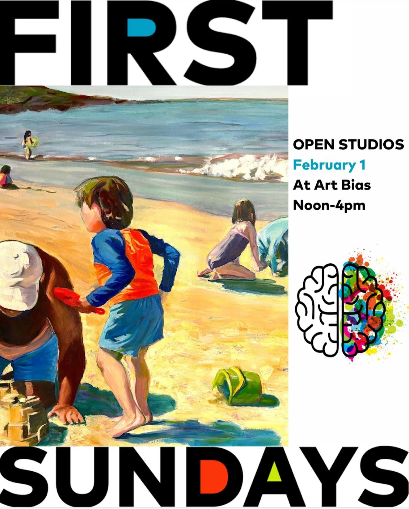 This February 1, Art Bias is proud to participate in San Carlos&rsquo; 26th annual Week of the Family as part of our monthly First Sundays Open Studios!  Join us Sunday, February 1, 2026 from 12:00 - 4:00 PM at Art Bias, 1700 Industrial Road, San Car