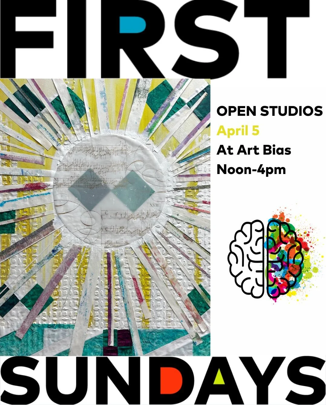 Stop by First Sundays Open Studios at Art Bias on Sunday, April 5 from Noon - 4:00 PM. Yes, its a great family activity on Easter Sunday, including Easter egg painting for kids with Pettina Velez and live violin by SMC Youth Arts Fellow Jaydon Li!
 
