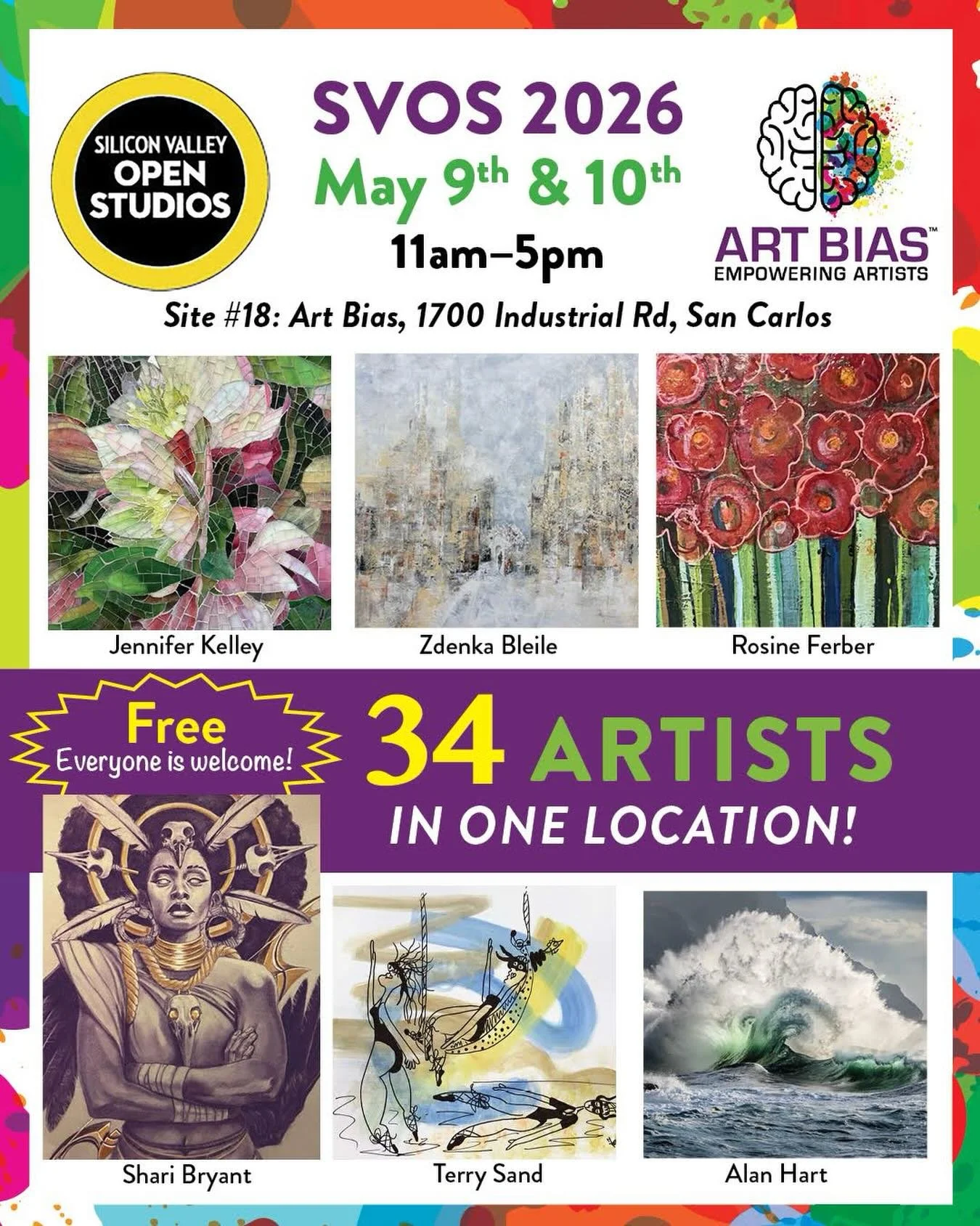 Have you heard the buzz about Art Bias? 

This is your chance to check us out, the largest artist studio center on the Peninsula!

Visit 35 ARTISTS IN ONE LOCATION at Art Bias for Silicon Valley Open Studios.

Free and family friendly. Bring your mom
