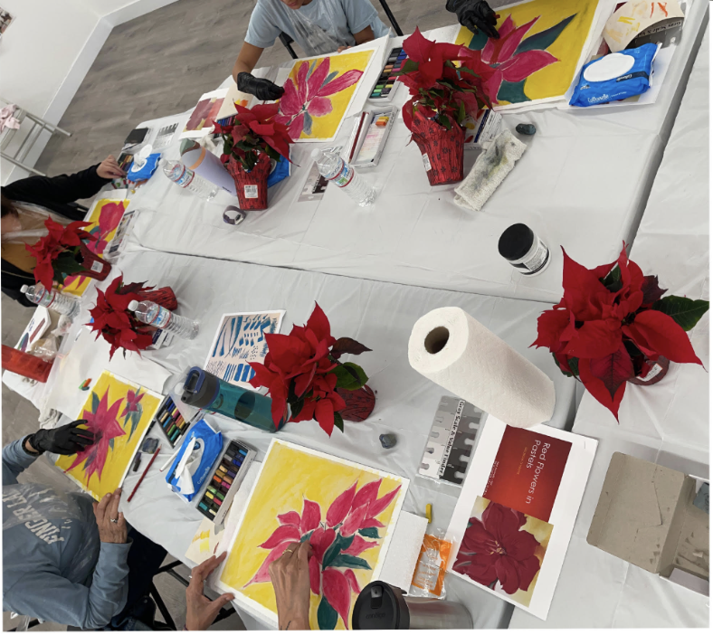 WORKSHOP: Poinsettia in Pastels