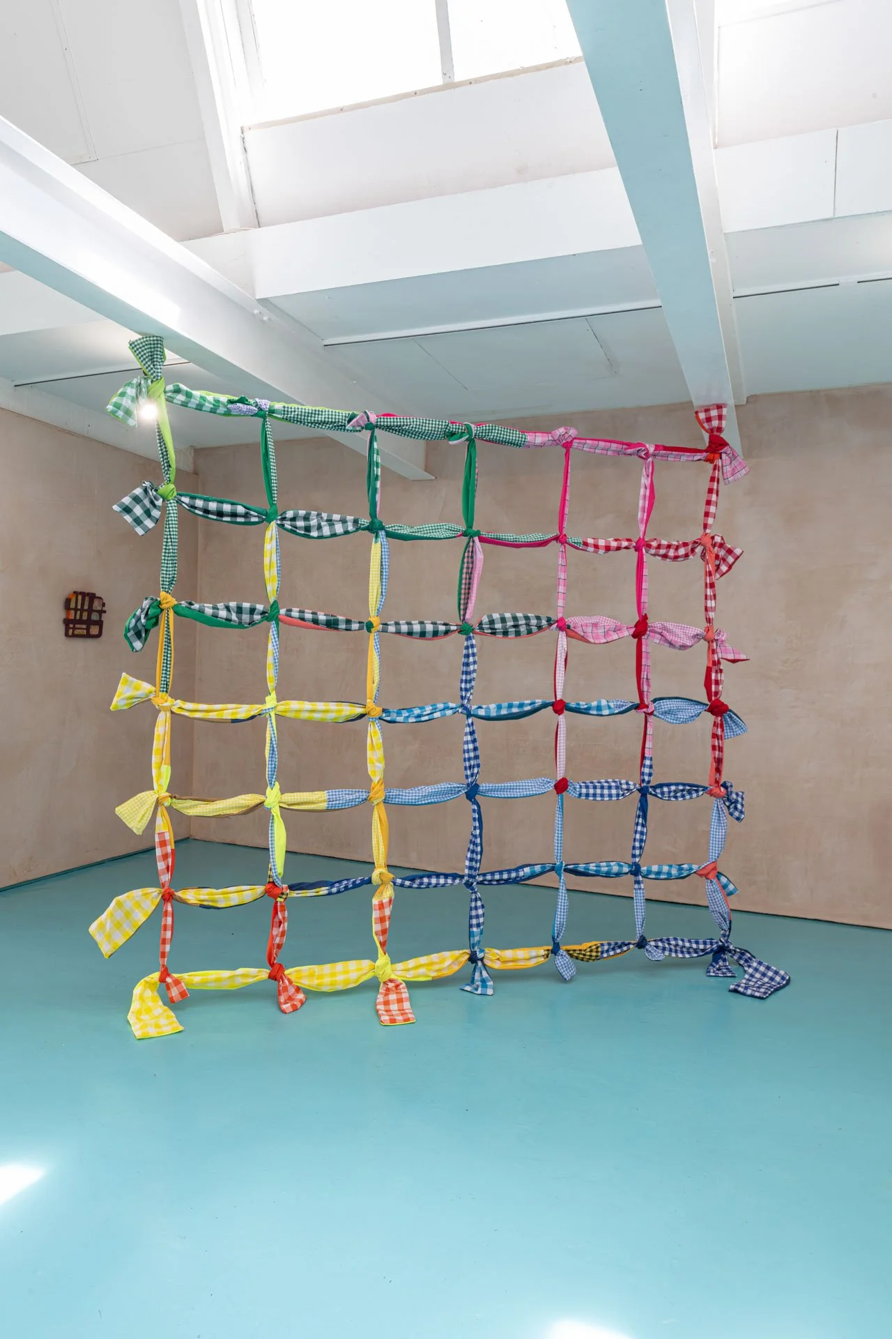 Net no.2, cotton & dowel, 250×250cm, 2025