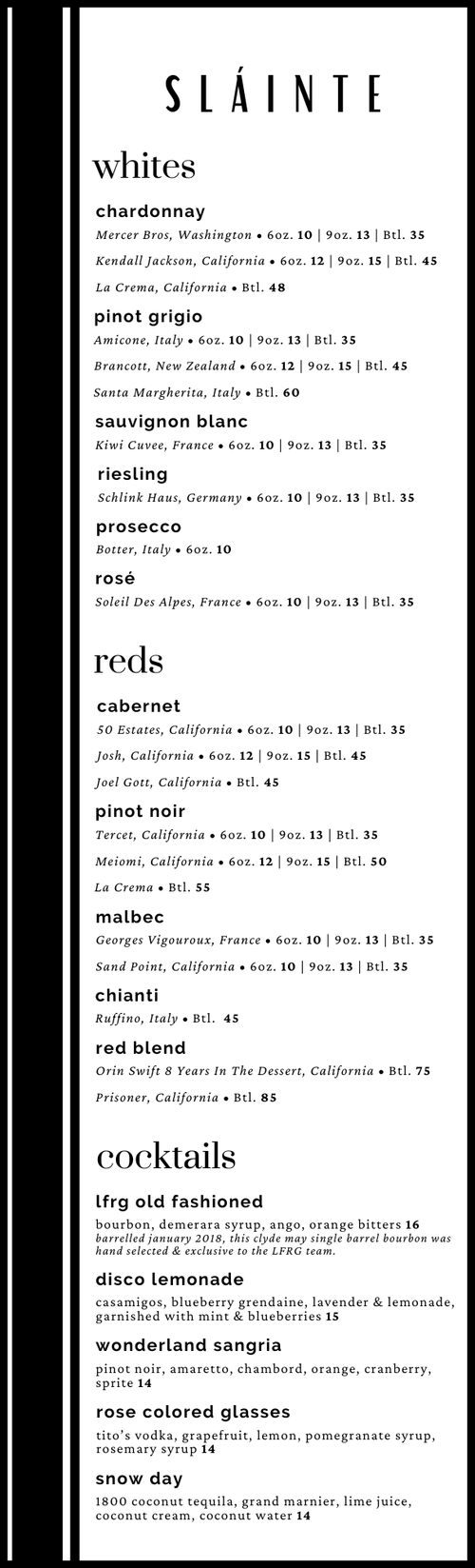 Drink — Lily Flanagan's Pub