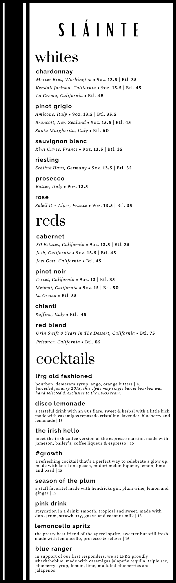 Drink — Lily Flanagan's Pub