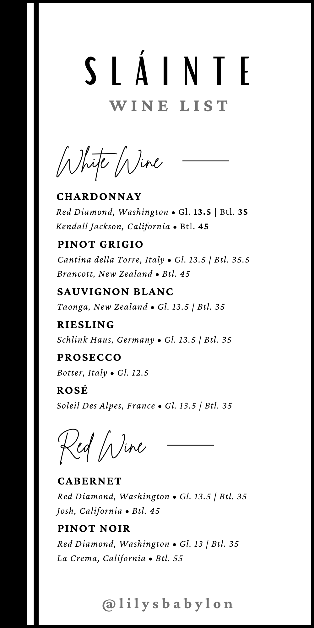 Drink — Lily Flanagan's Pub