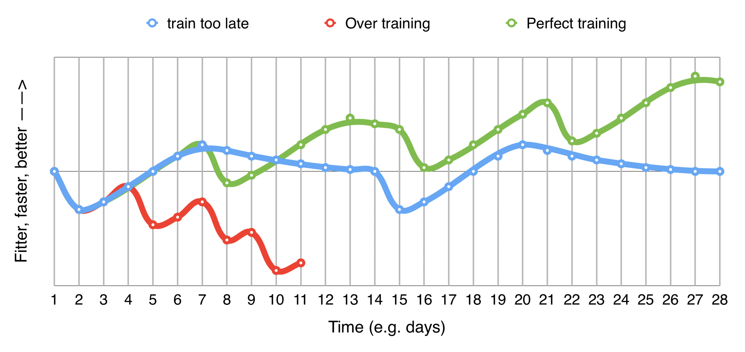 Fitness development through training