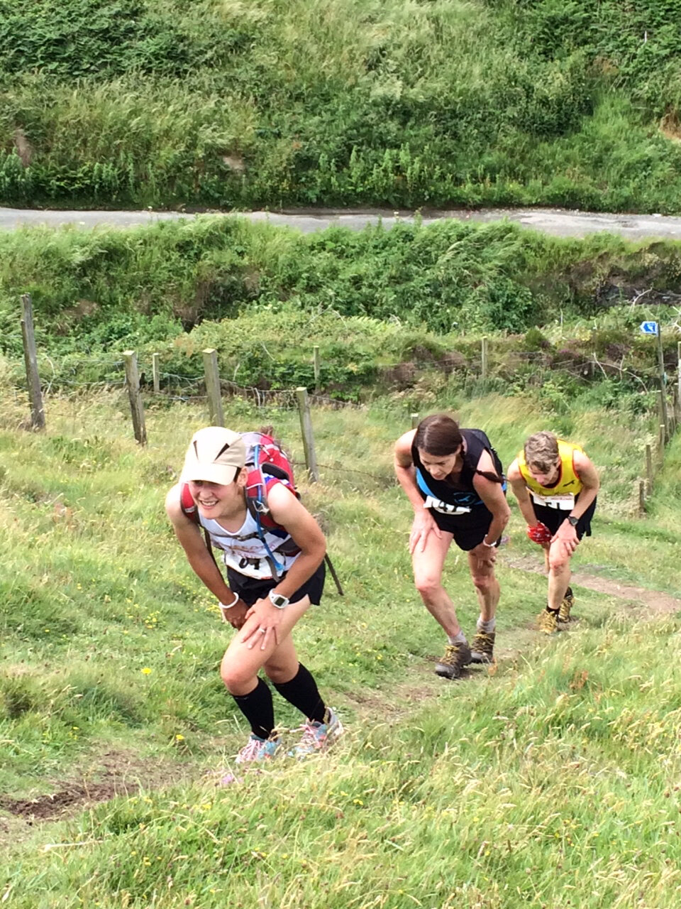 Me and a couple of others pacing ourselves on the Manx British Fell Running Champs Race in 2016