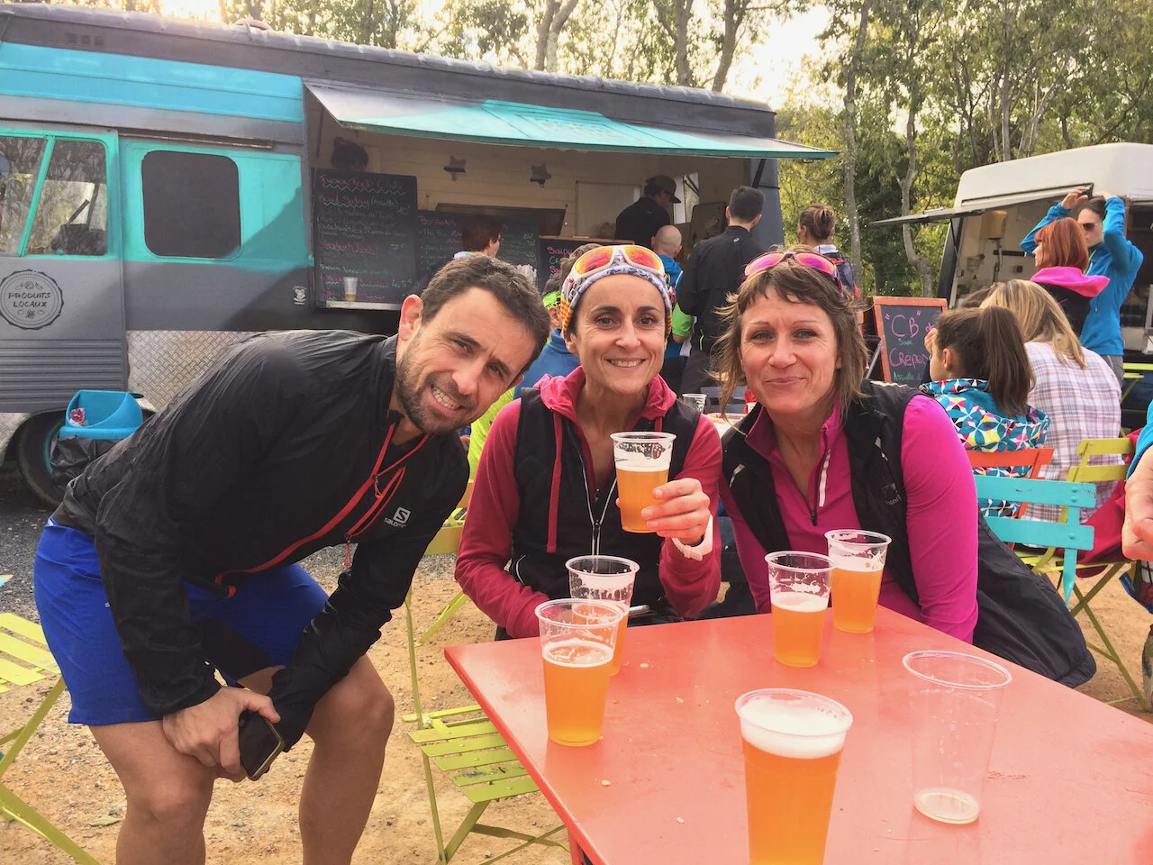 Friends from running…engaging in questionable hydration strategies!