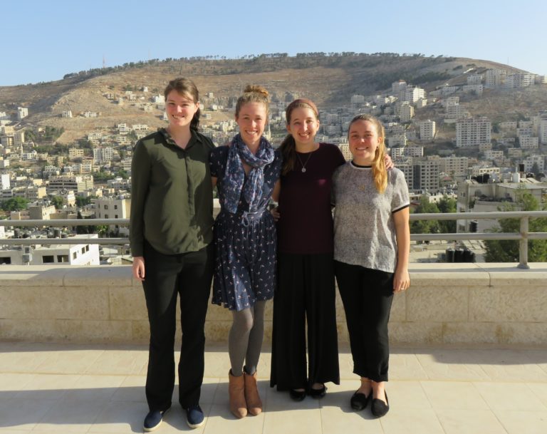 International Interns Tallin, Niamh, Katherine, and Sally.