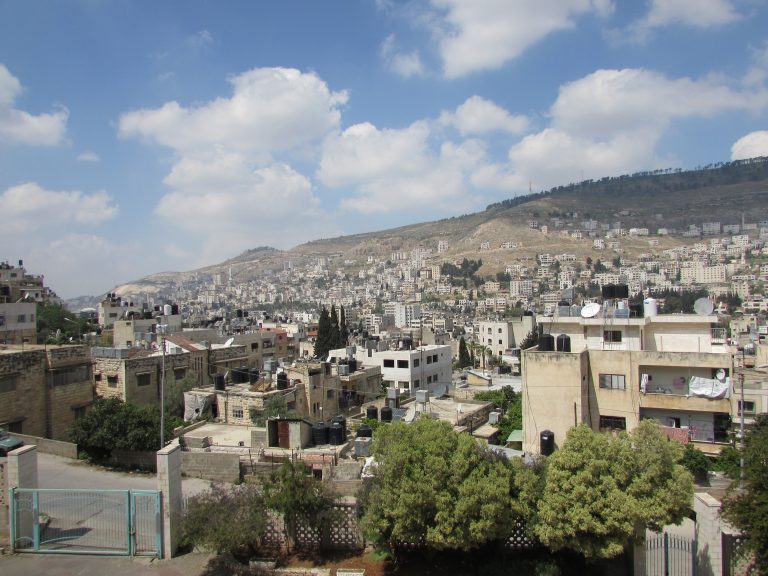 The view of Nablus from the TYO Center on a beautiful day.