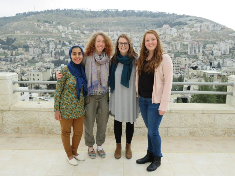 International Interns Haya, Niamh, Samantha, and Connor.