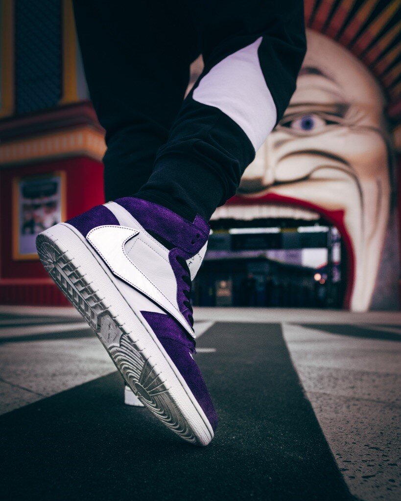 Chase Shiel (Aus) Air Jordan 1 - Travis Scott Purple.jpg