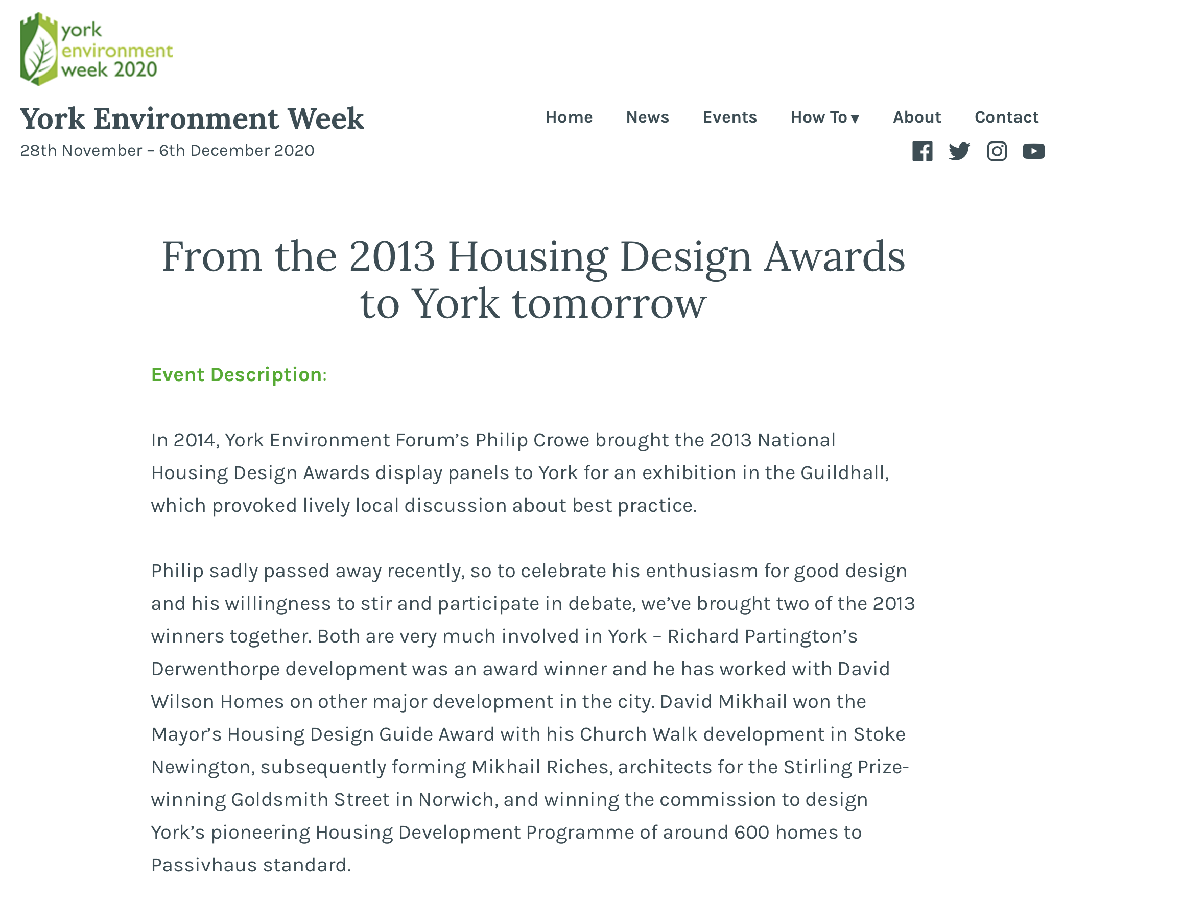 Richard presenting in York Environment Week 2020