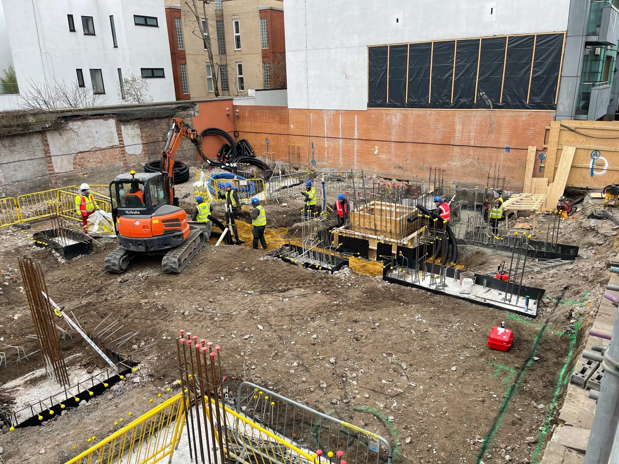The first piles and lift pit core are in at Telfer House