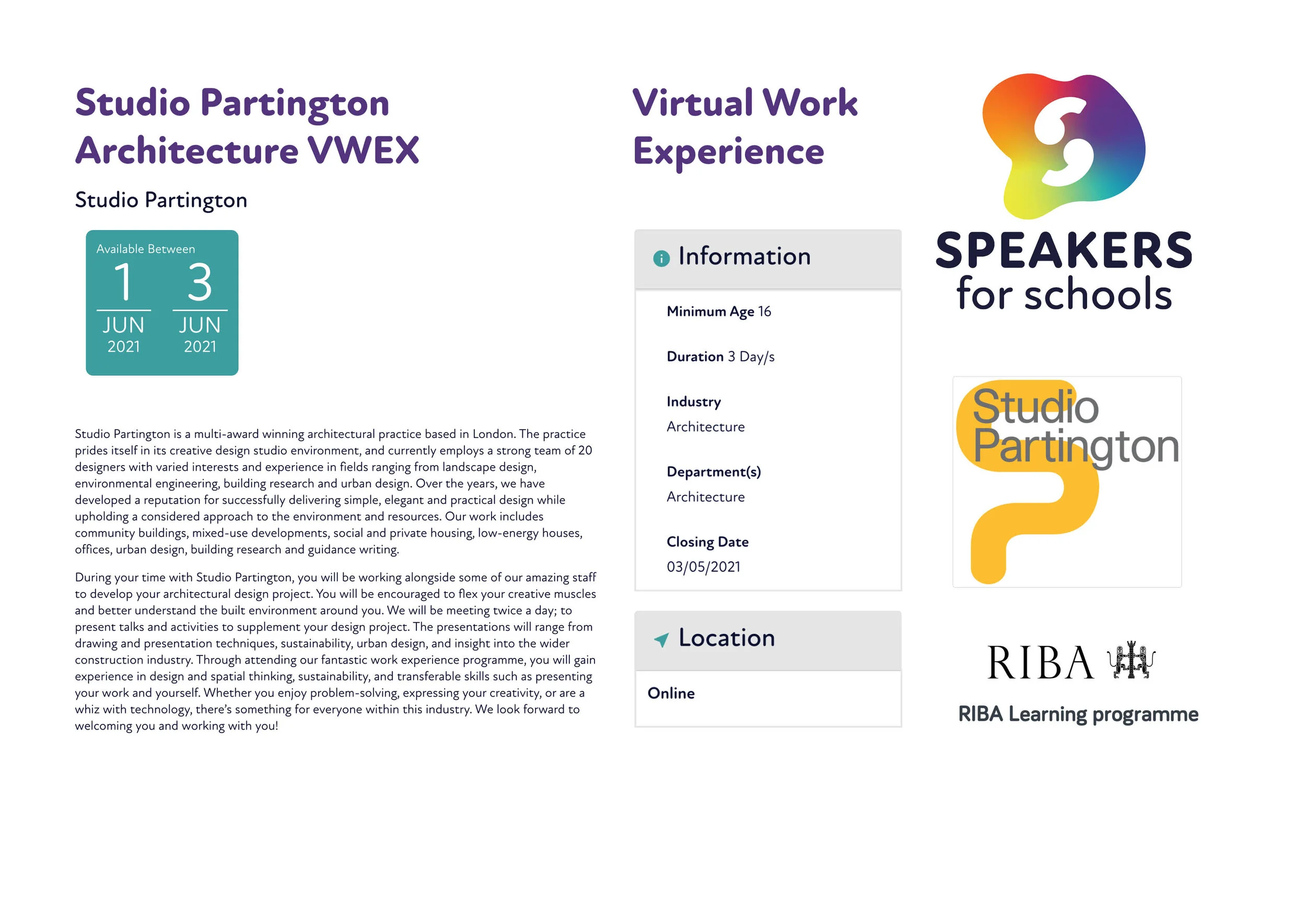 SP joining Speakers for Schools