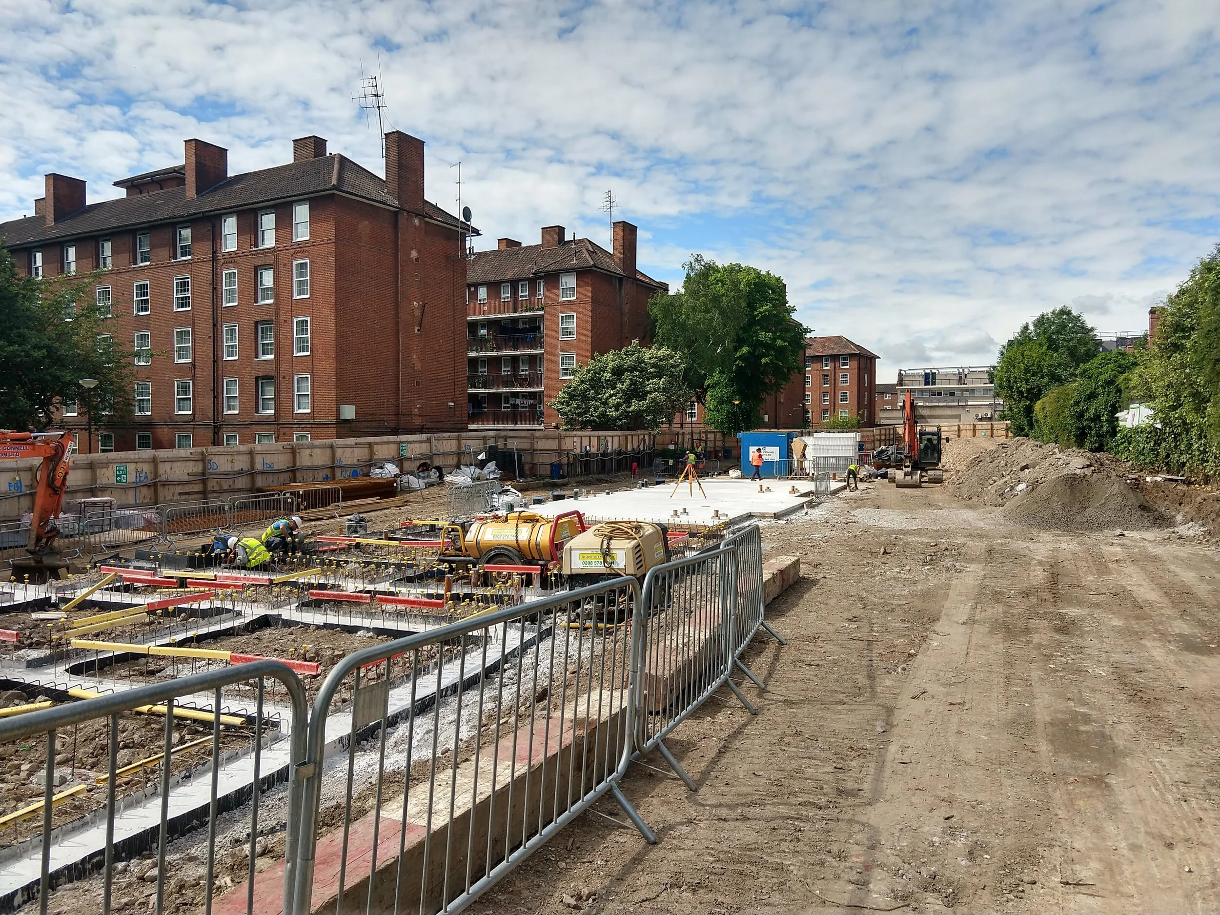 Today’s site photo from Andover Estate redevelopment