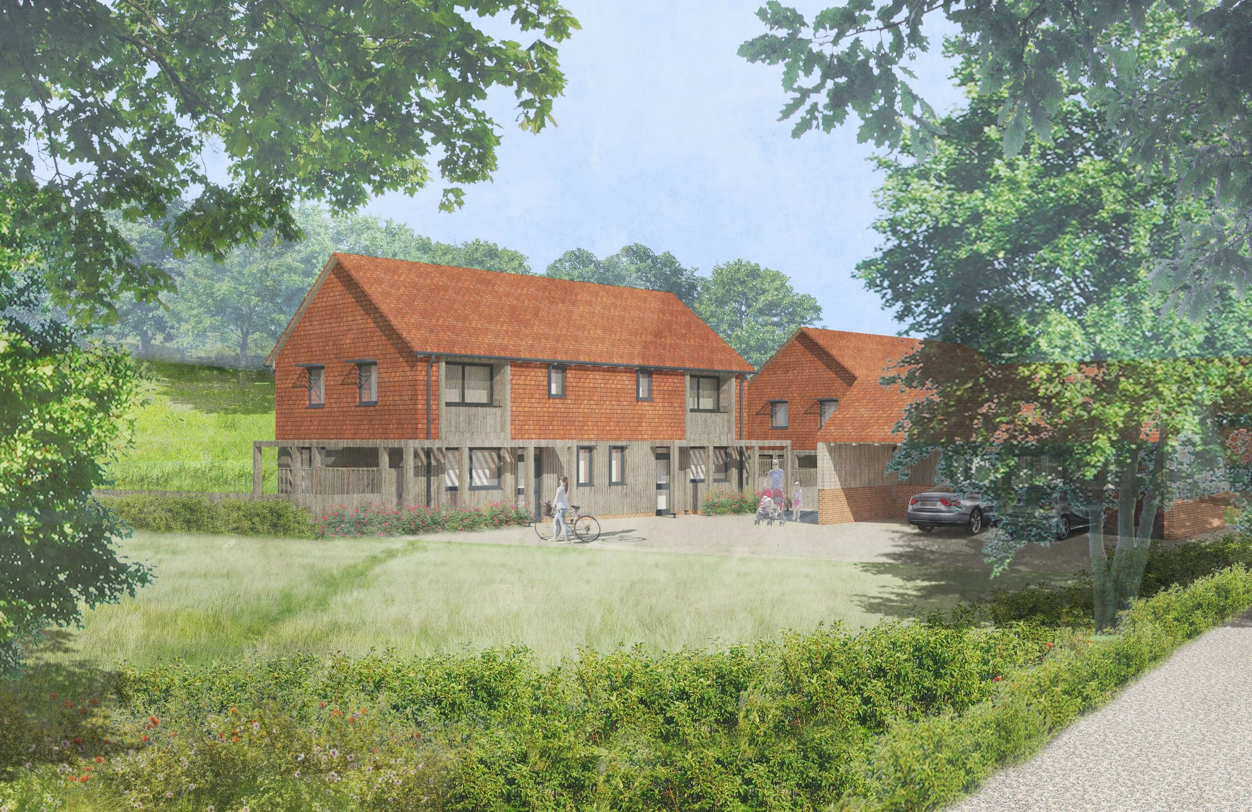 Planning approval for Passivhaus Standard housing at Peaslake Farm