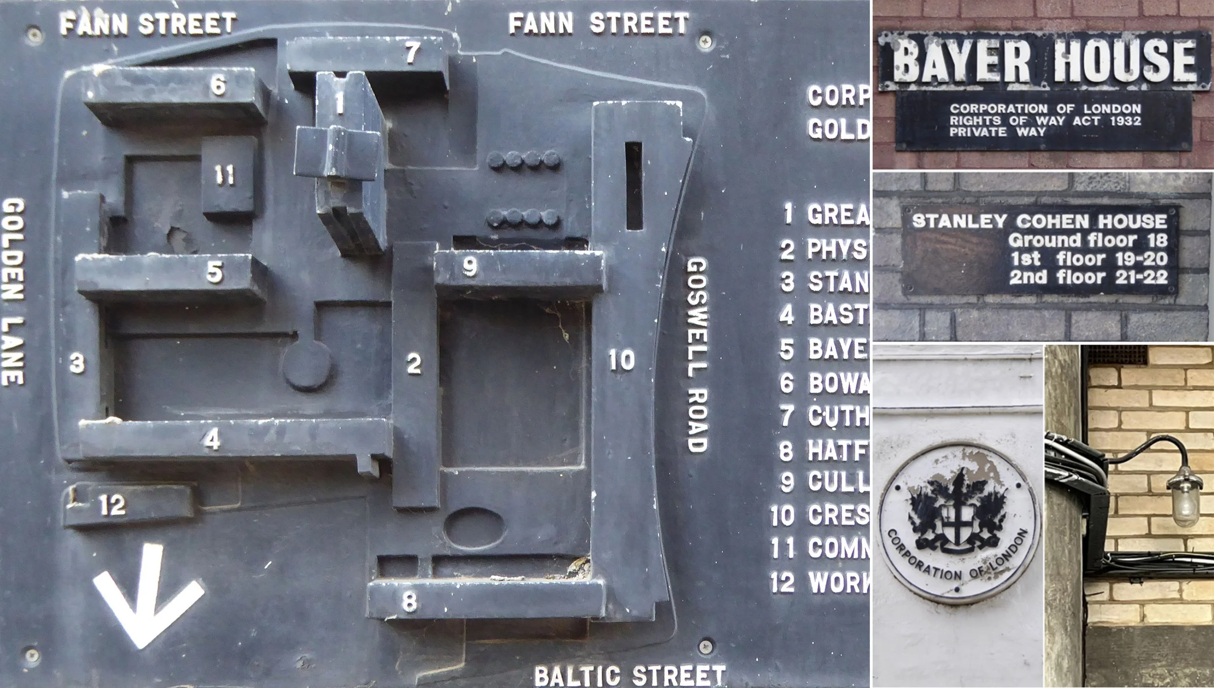 Golden Lane Estate External Lighting and Signage