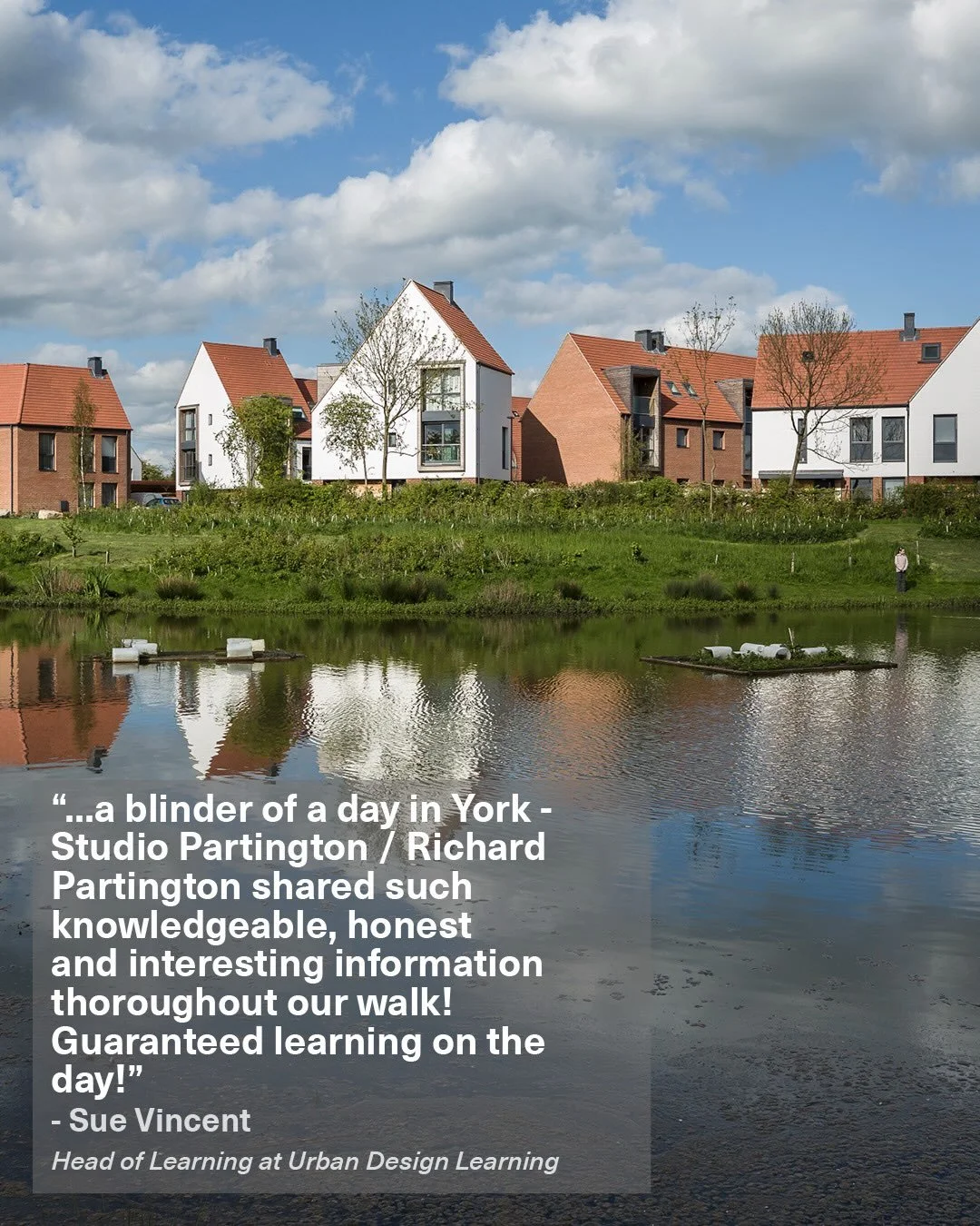🚶&zwj;♂️&zwj;➡️ A fantastic day in York was had at the end of July as part of Urban Design Learning&rsquo;s CPD visit. 

Our Director, Richard Partington, shared insights into the vision and delivery of JRHT&rsquo;s Derwenthorpe, an affordable, low-
