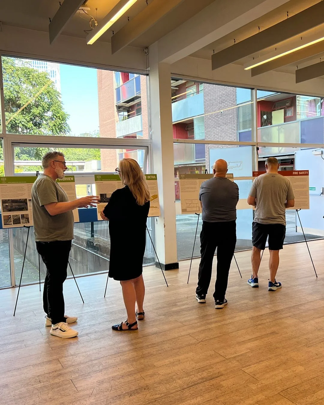 CHH Consultation Event📍

On Monday Studio Partington took part in a resident drop-in consultation event for Cuthbert Harrowing House, part of Golden Lane Estate, to present proposed refurbishment works to the building. Having the opportunity for ear