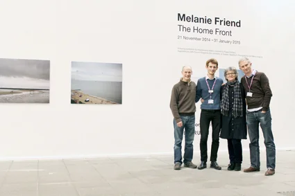 from left to right: Mark Pettit & Paul Davies of UH Gallery team, me, Matthew Shaul, UH Gallery Head of Programme & curator