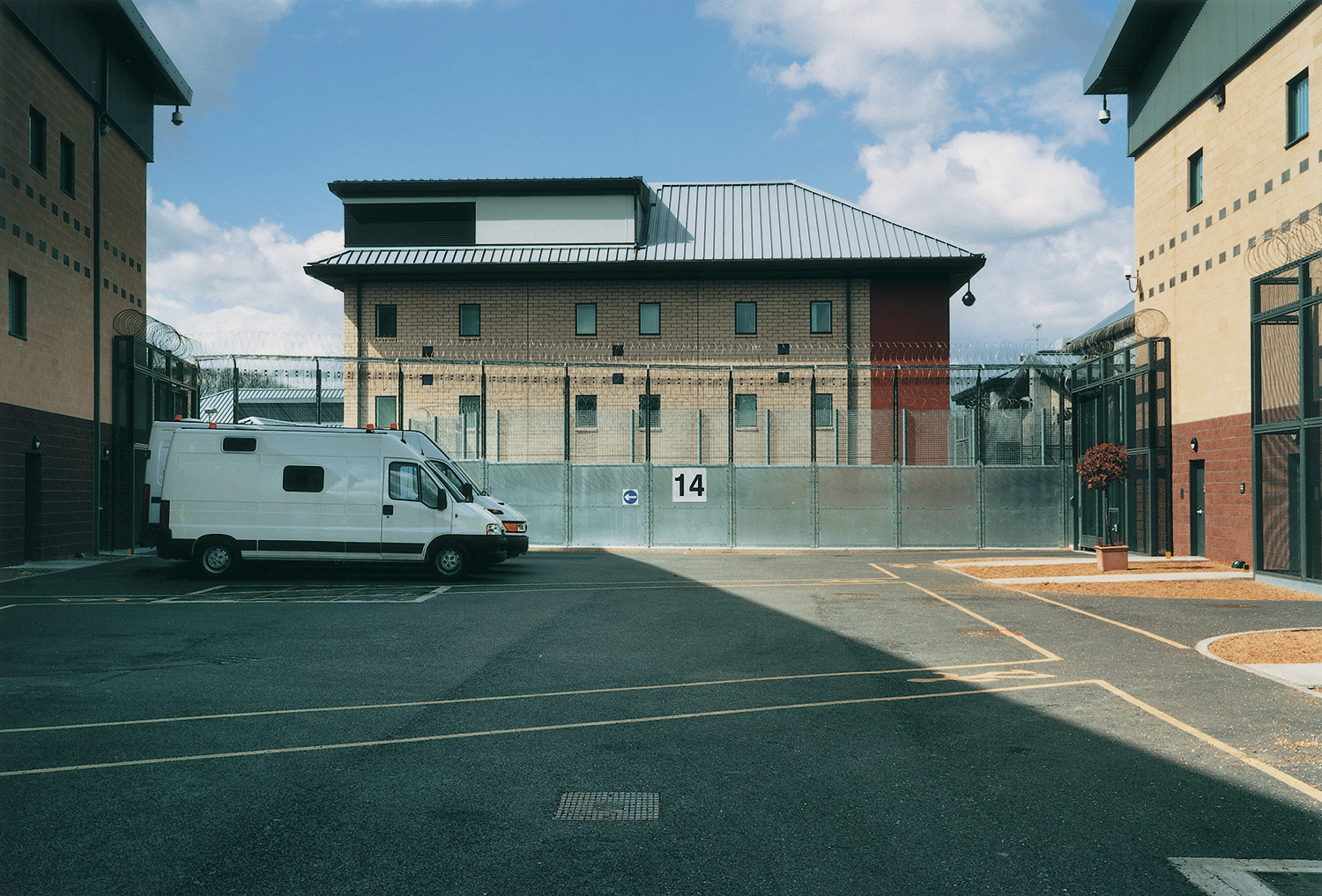 The ‘Sterile Area’, Colnbrook IRC, looking towards Harmondsworth IRC, April 2006