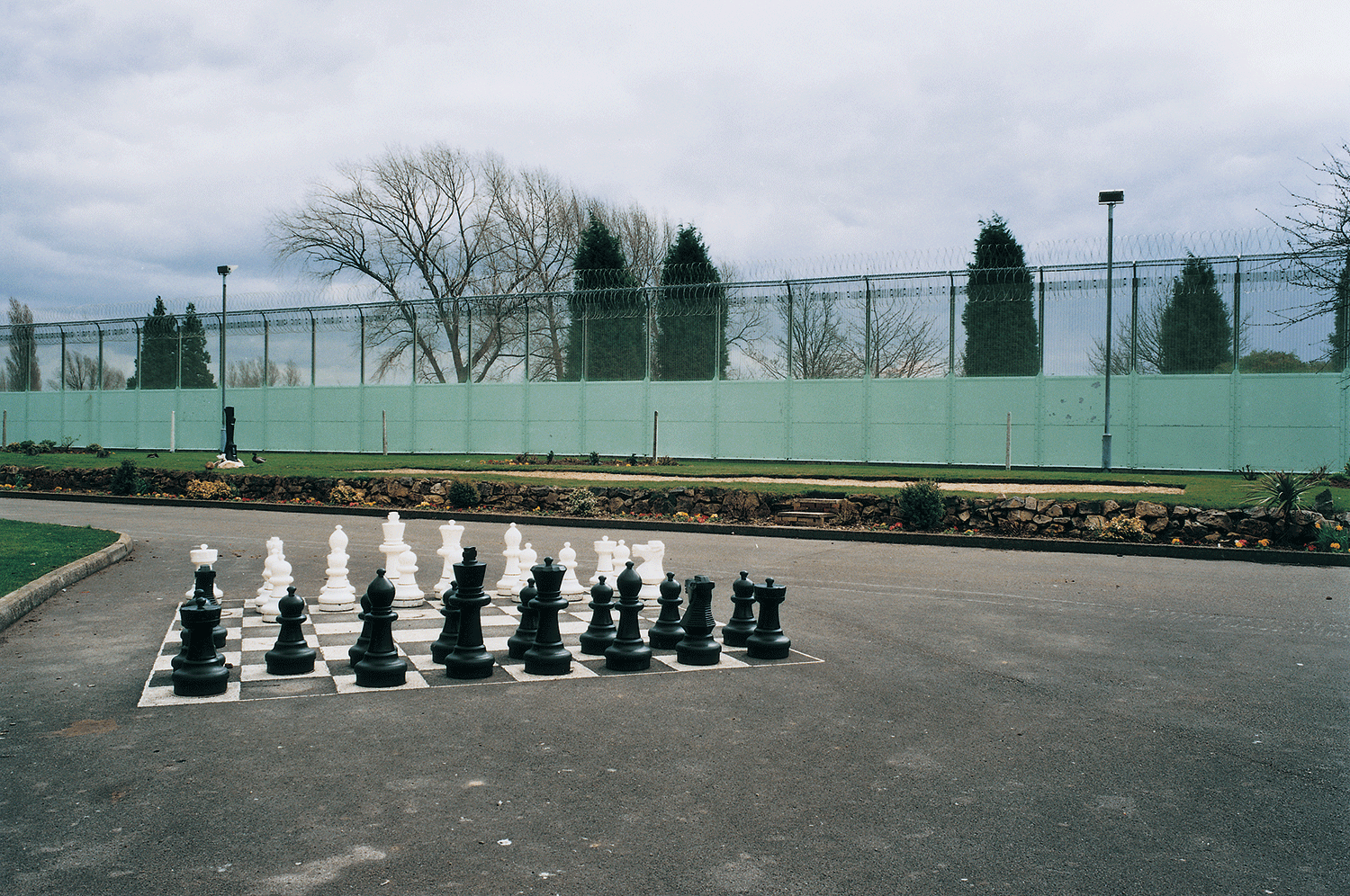  Detainees’ recreation area, Lindholme IRC (near Doncaster), April 2006 