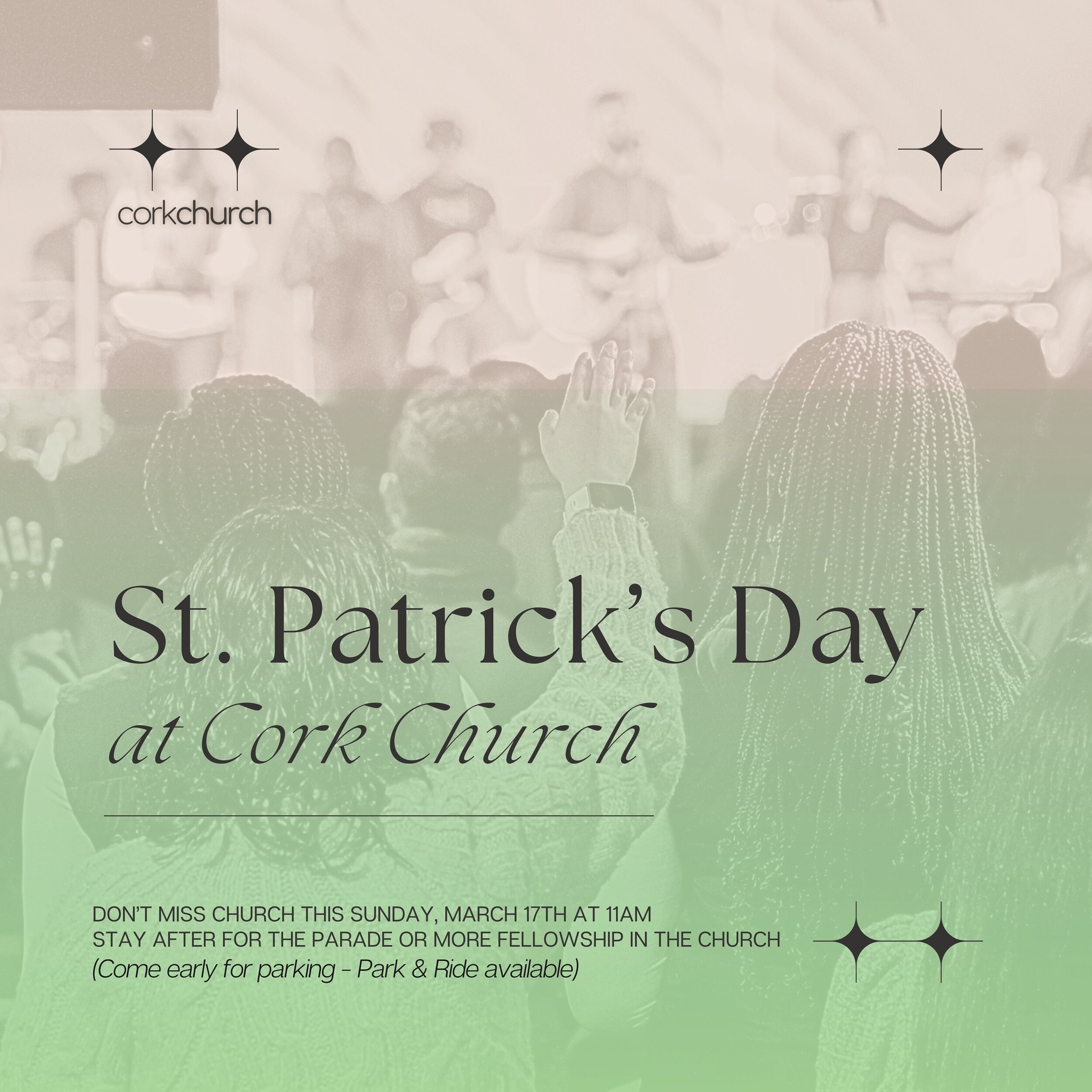 Join us for church this St. Paddy&rsquo;s Sunday! ☘️

It&rsquo;ll be a wonderful day in the House for the whole family - don&rsquo;t miss out! Stay after service for the parade or more fellowship in the Church Cafe. 

We encourage you to come early f
