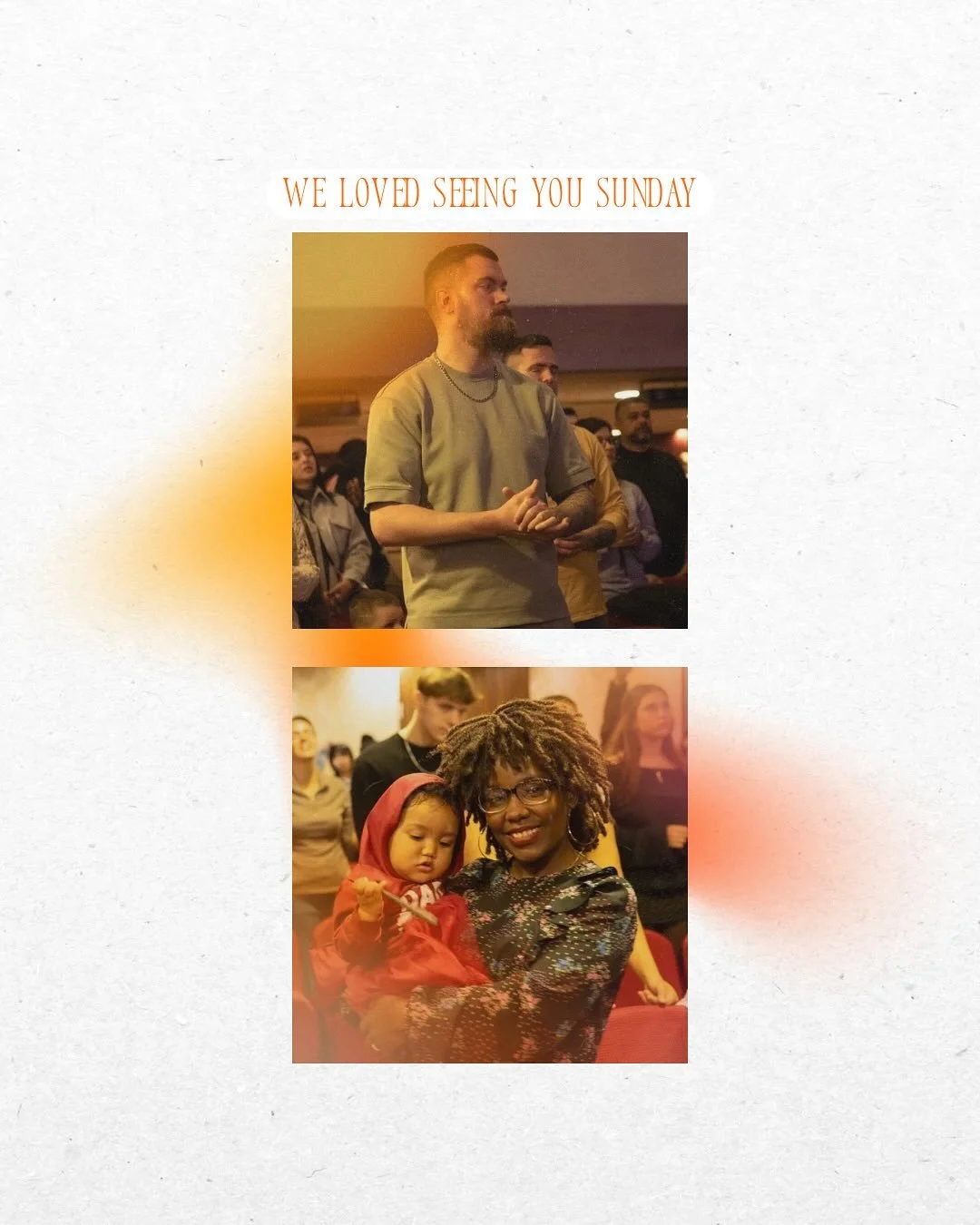 We loved seeing you Sunday 🙌🤍