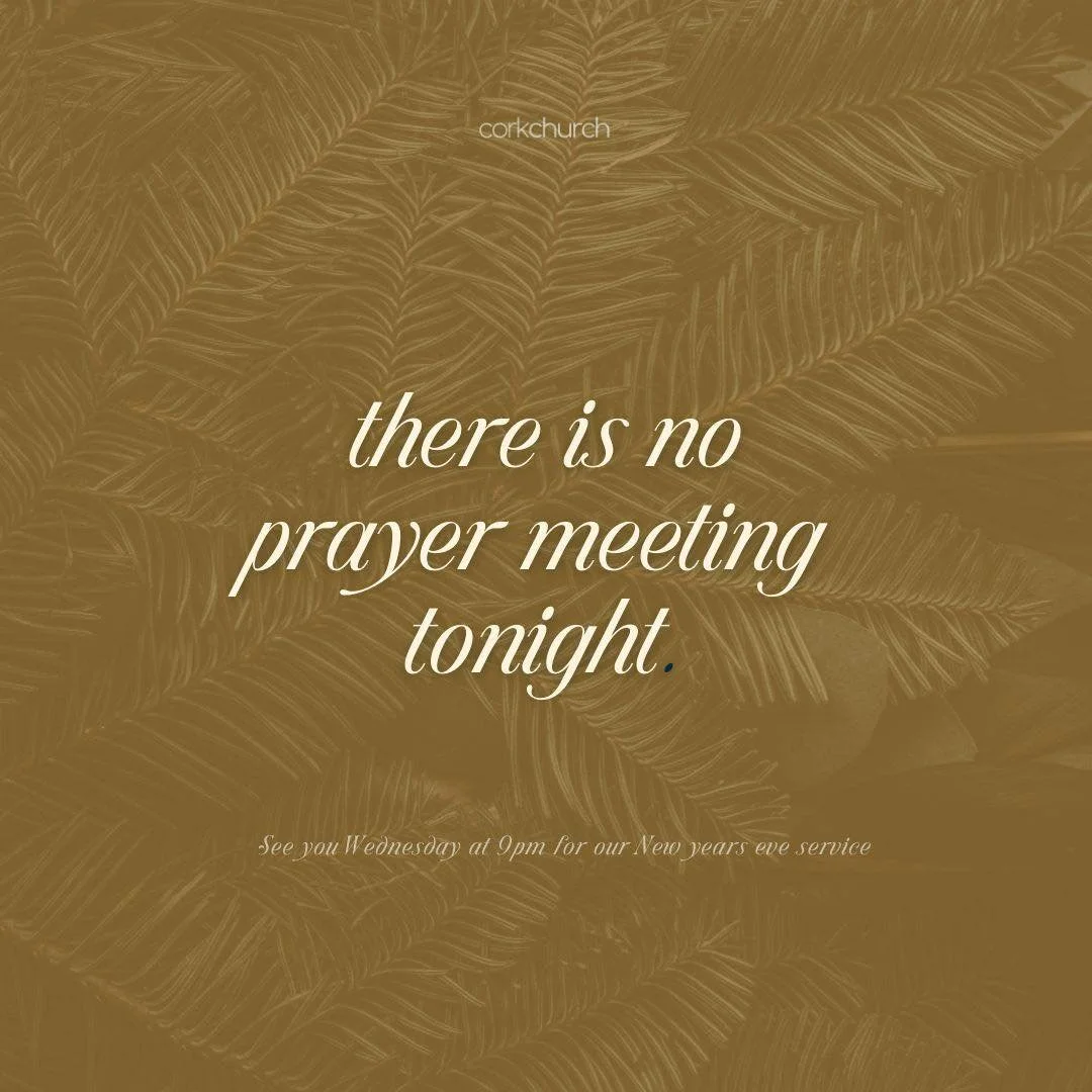 Hey church family! Our monday night zoom prayer meeting is postponed tonight but we will see you on Wednesday, December 31st at the church for our New Years Eve service at  9 PM ✨