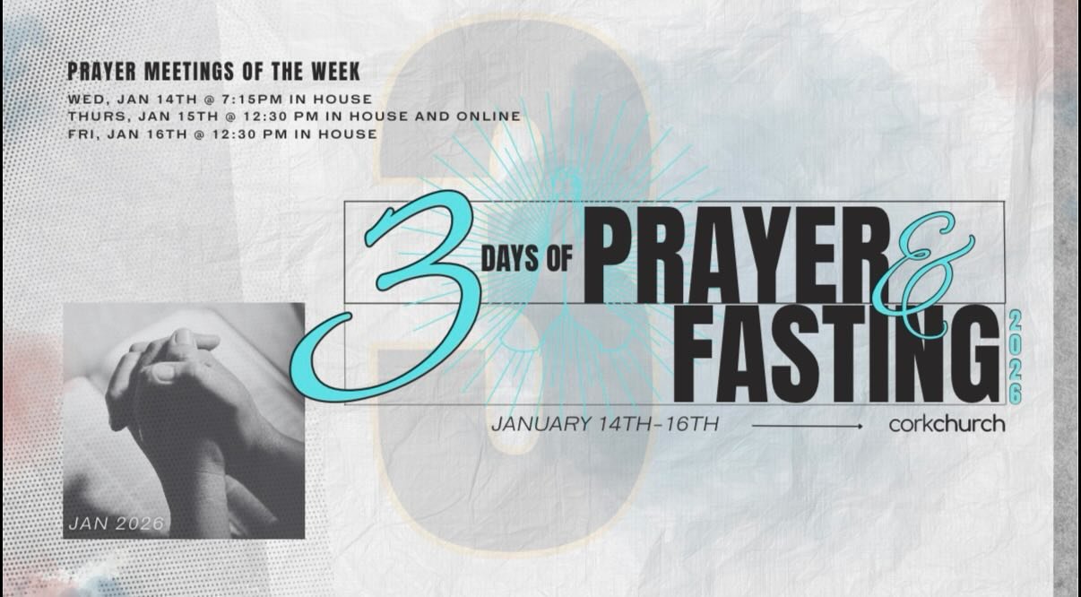 PRAYER + FASTING 2026✨

Our Three Days Of Prayer + Fasting starts Wednesday January 14th - Friday January 16th.

Hebrews 4:1 says, &ldquo;so let us come boldly to the throne of our gracious God. There we will receive His mercy, and we will find grace