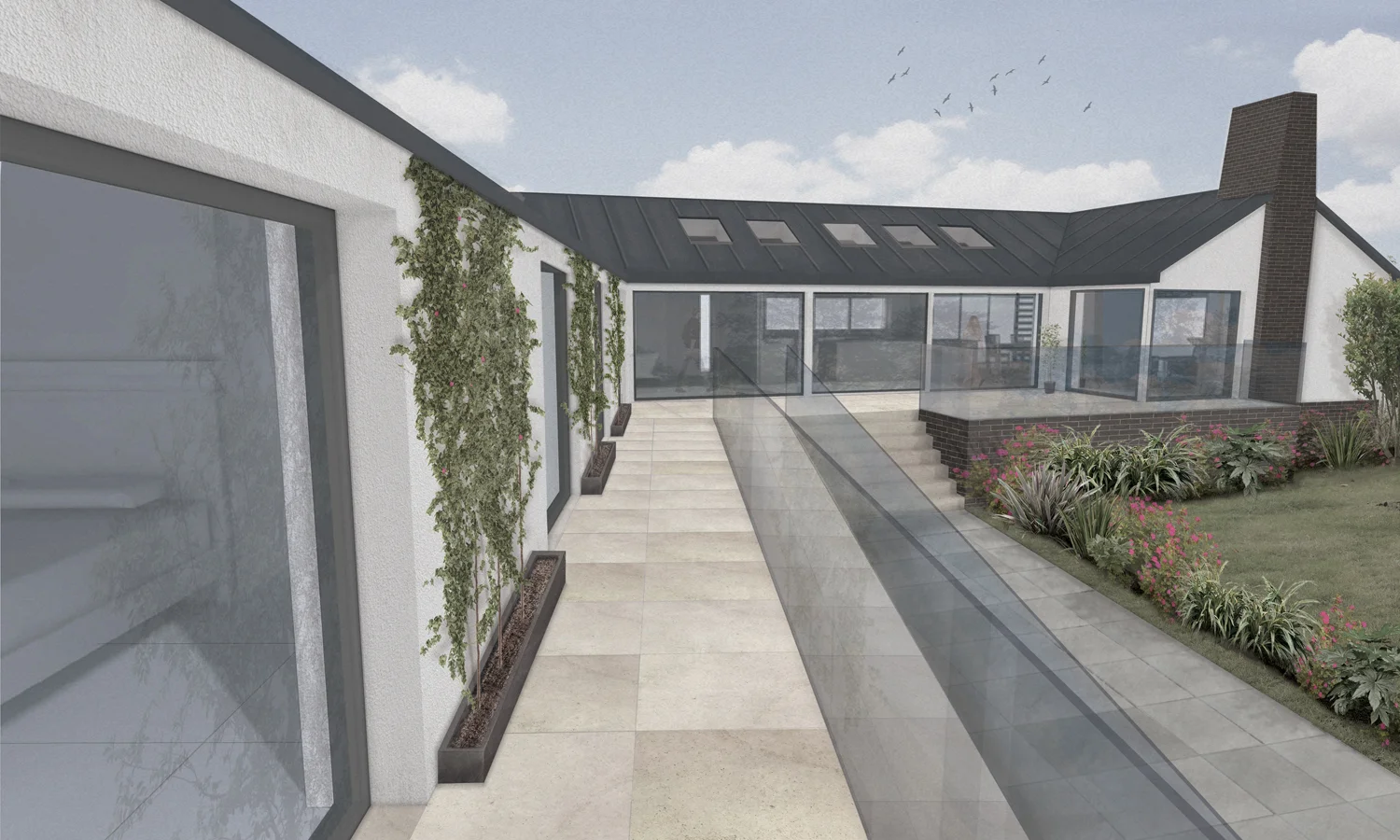 exterior rendering riverside homestead