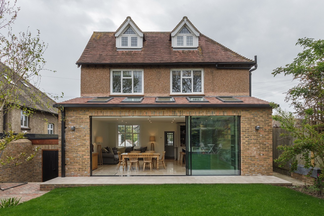 single storey rear modern extension to traditional home